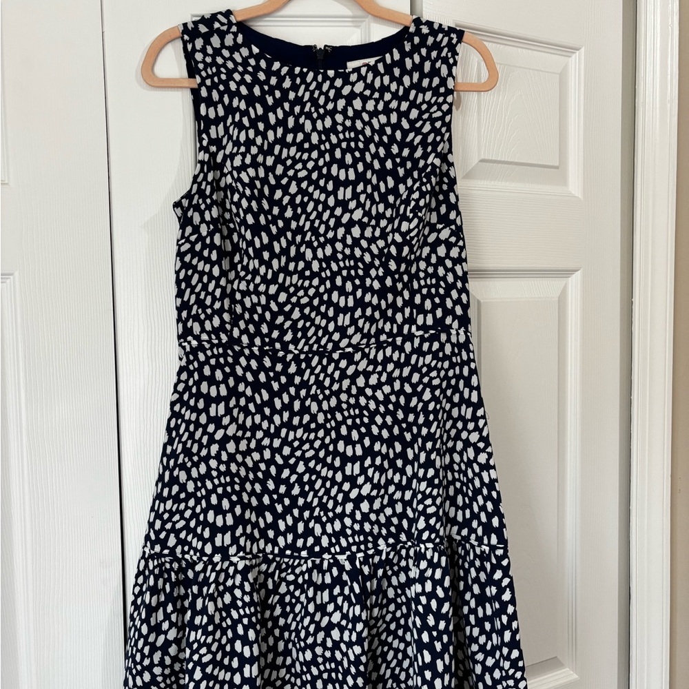 Vineyard Vines Navy and White Sleeveless Dress